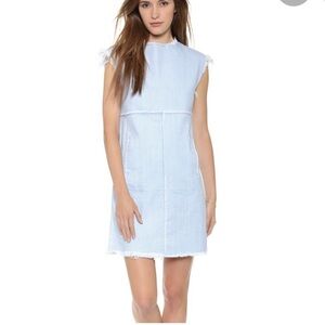 Marc By Marc Jacob’s White Denim Shift Dress W/ Pockets Sz 0